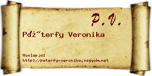 Péterfy Veronika névjegykártya