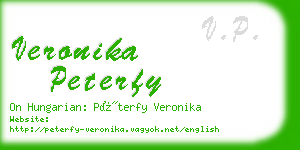 veronika peterfy business card